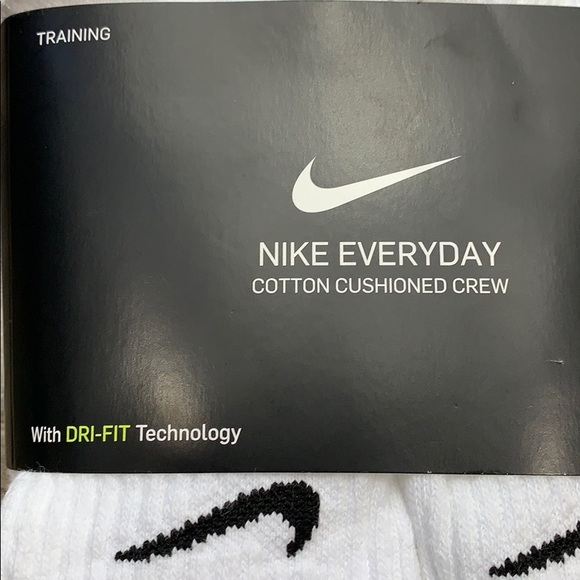 NIKE EVERYDAY COTTON CUSHIONED CREW WOMEN’S SOCKS - Picture 11 of 14